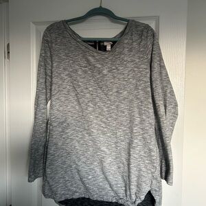 Merona Heather Gray Long Sleeve Top